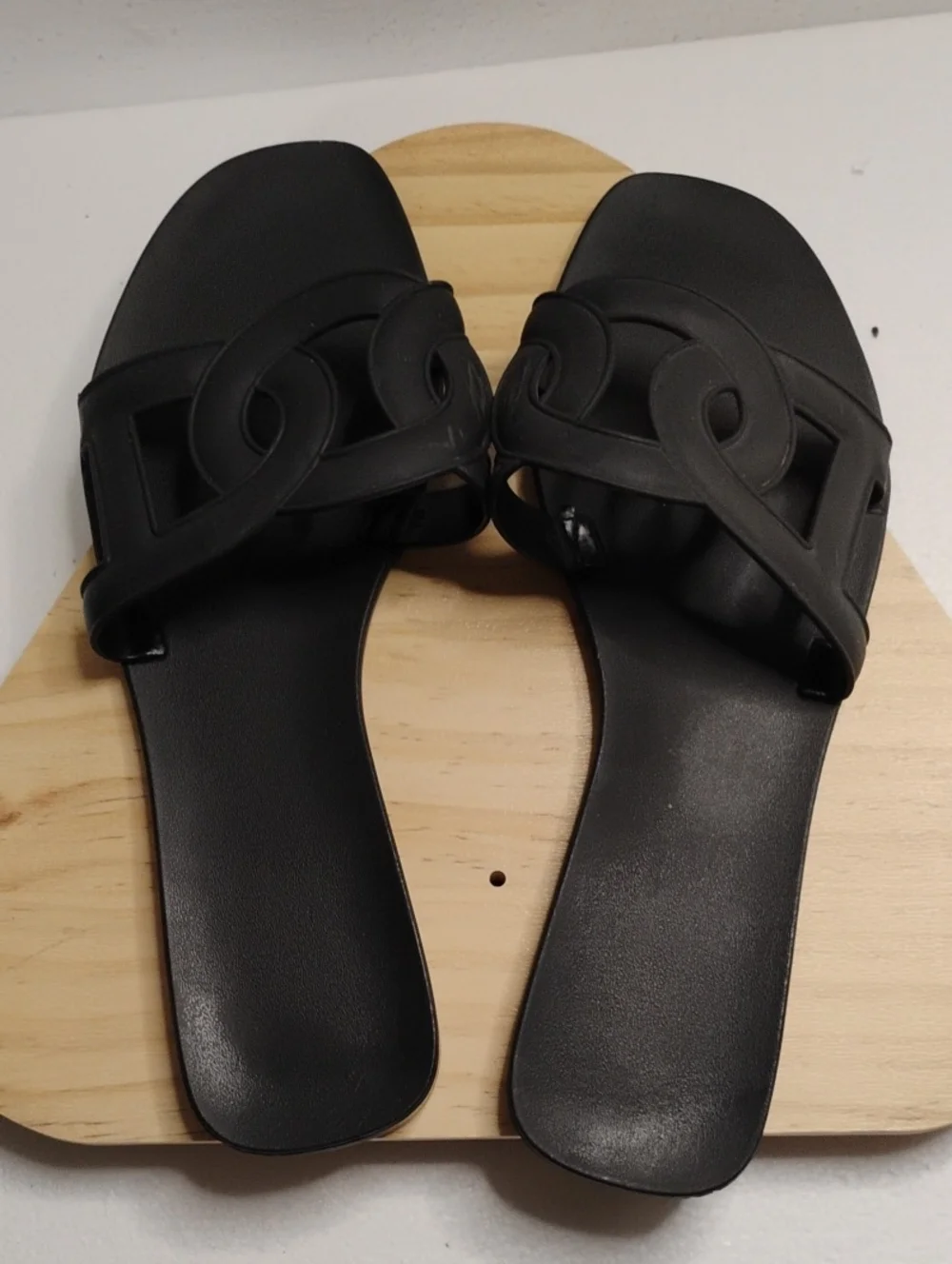 Black Women's Slide Sandals - Classic Casual Comfort